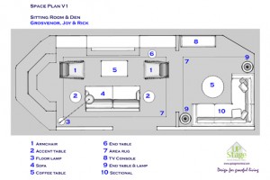 Interior design space plan floor plan